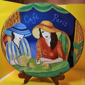 1 Furio Sango Cafe Paris Oval Dinner plate dish # 4914  - never used